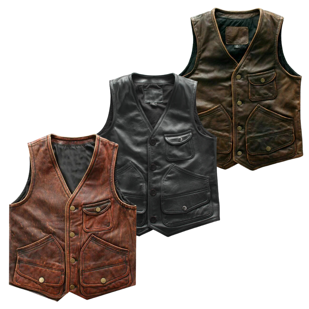 Genuine Leather Vests | Vintage Wholesale Supply