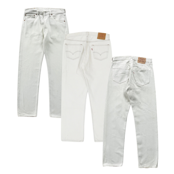 Levi's 501 White Denim Jeans | Vintage Wholesale Supply