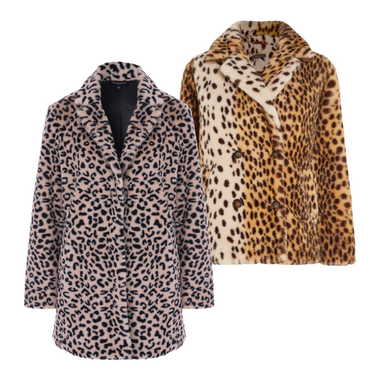 25x CHEETAH PRINT FUR COATS