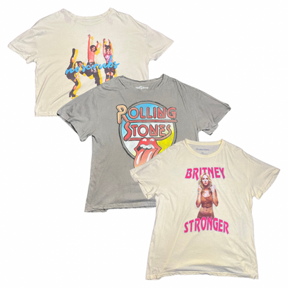 100x WOMEN'S BAND/MUSIC T-SHIRTS