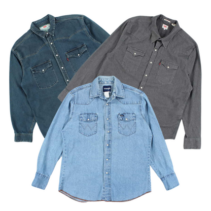 50x LEVI'S LEE WRANGLER DENIM SHIRTS