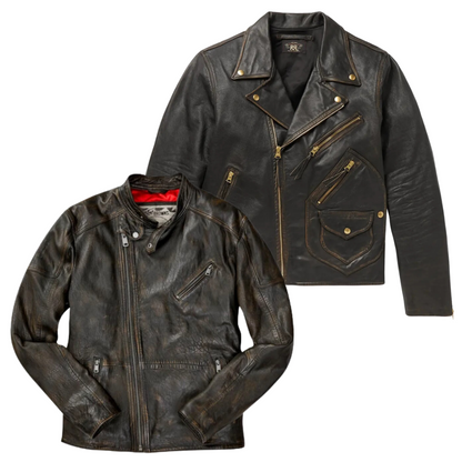 25x GENUINE LEATHER BIKER JACKETS