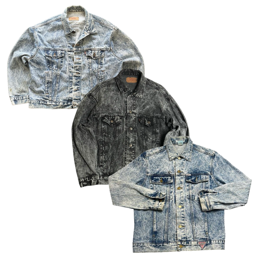 30x DENIM ACID WASH JACKETS