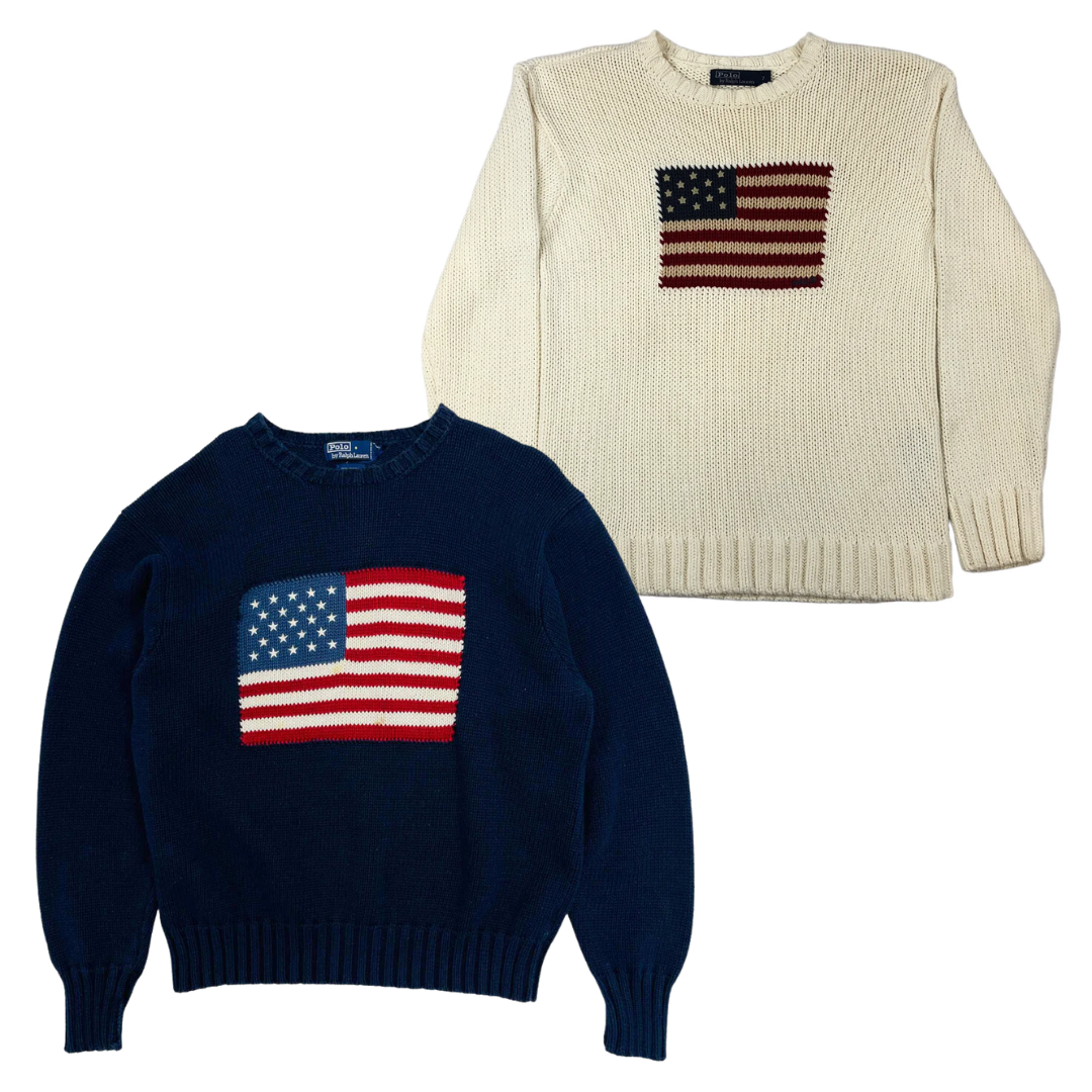Ralph Lauren Flag Knitwear | Vintage Wholesale Supply