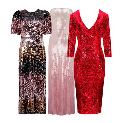 30x WOMEN'S SEQUIN LONG DRESSES