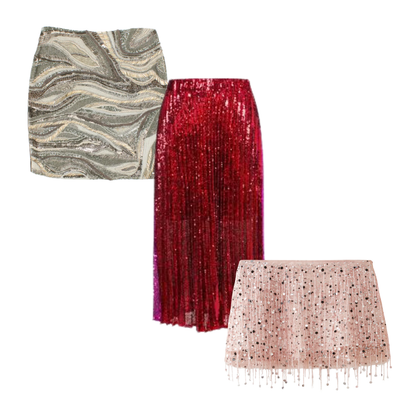 50x WOMEN'S SEQUIN SKIRTS