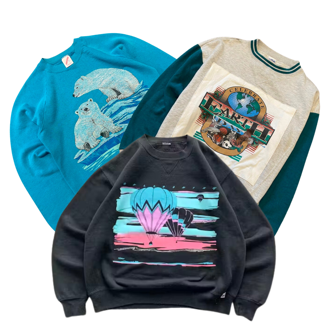 50x VINTAGE 80s 90s SWEATSHIRTS