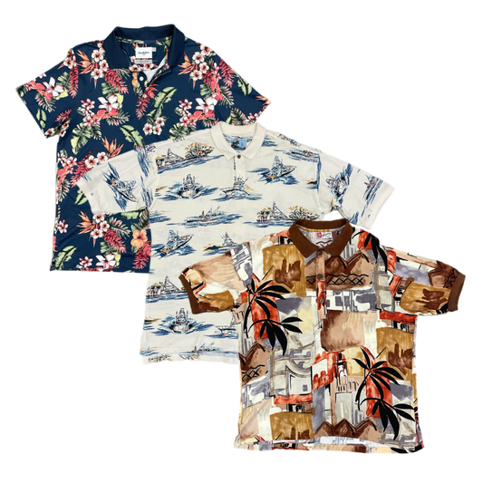 50x HAWAIIAN POLO SHIRTS