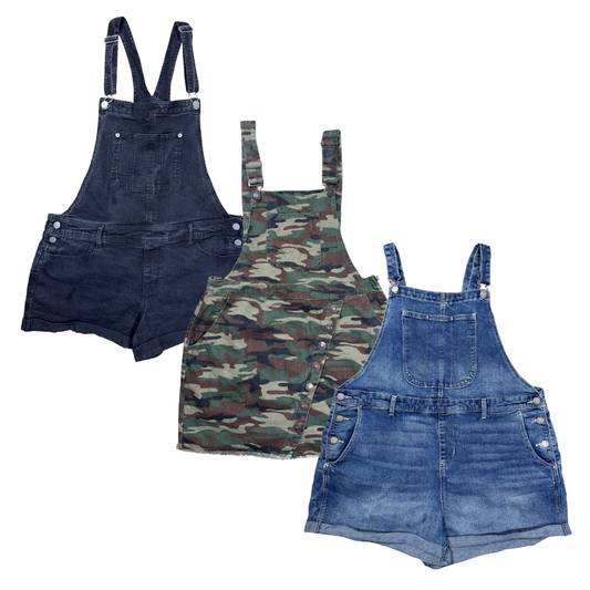 50x WOMEN'S SHORT DUNGAREES