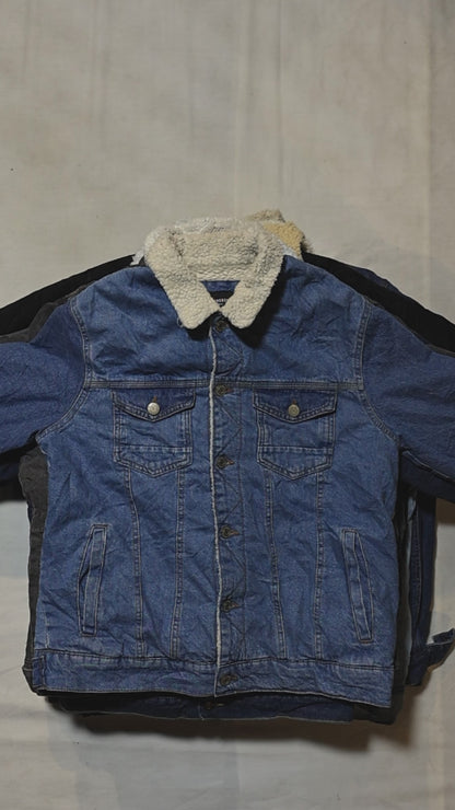 50x merkloze DENIM SHERPA JACKETS