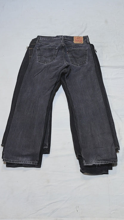 40x LEVI'S 501 BLACK DENIM JEANS