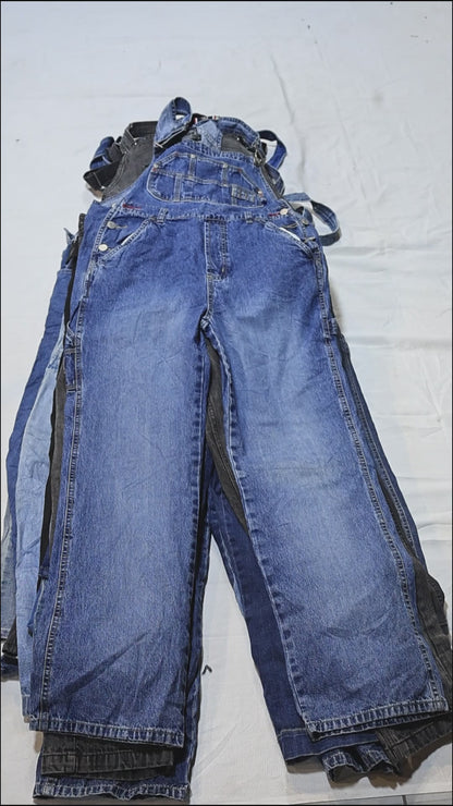 25x WOMEN'S DENIM DUNGAREES