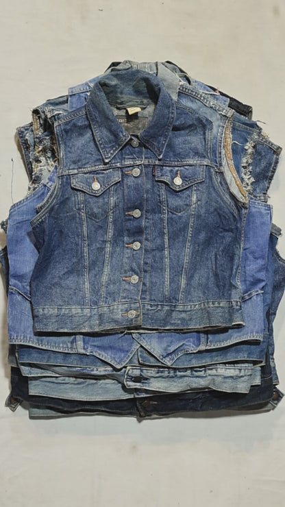 25x LEVI'S LEE WRANGLER DENIM WAIST COATS