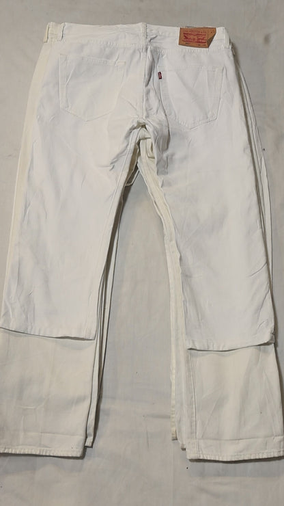 50x LEVI'S 501 WHITE DENIM JEANS