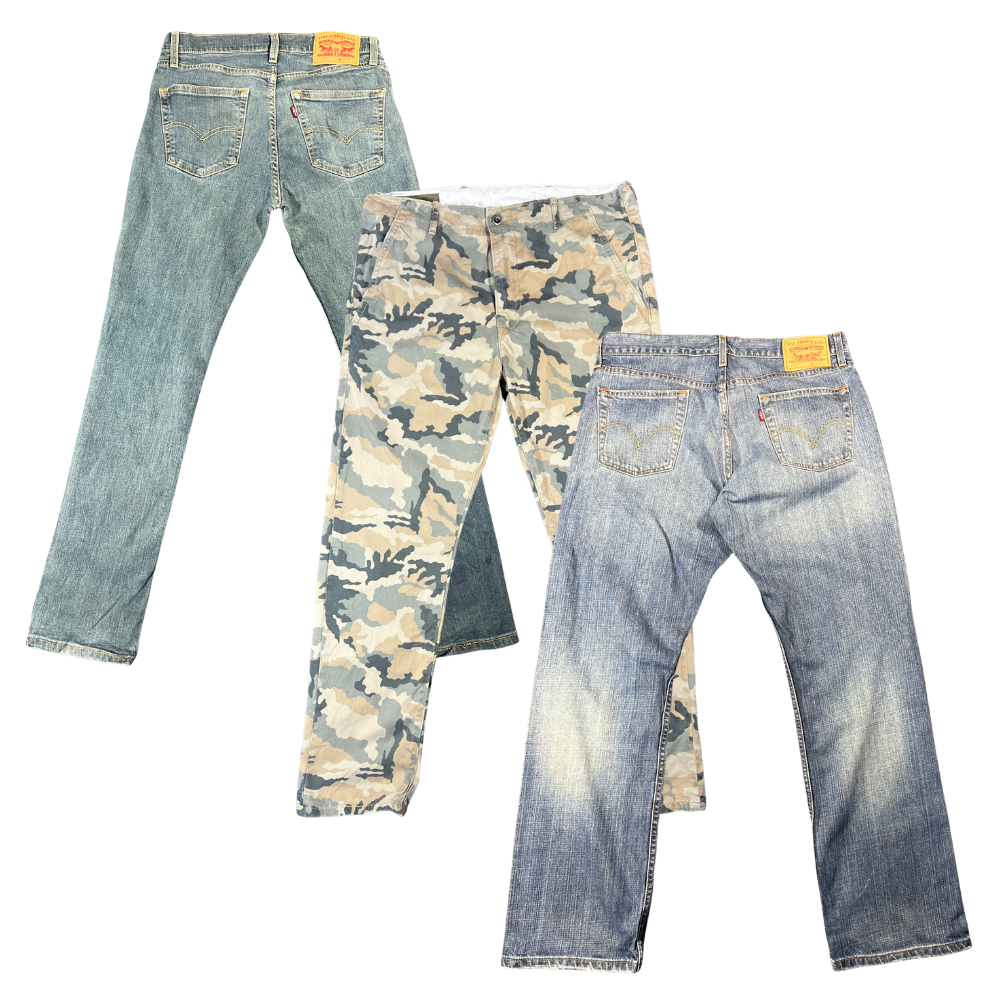 50x LEVI'S MIX CODE ZIPPED DENIM JEANS