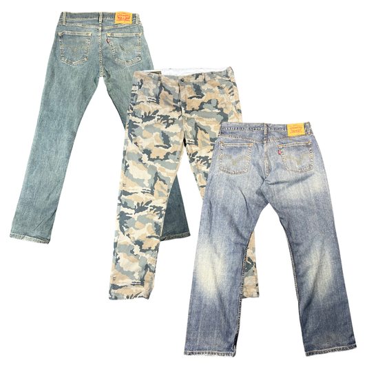 50x LEVI'S MIX CODE ZIPPED DENIM JEANS