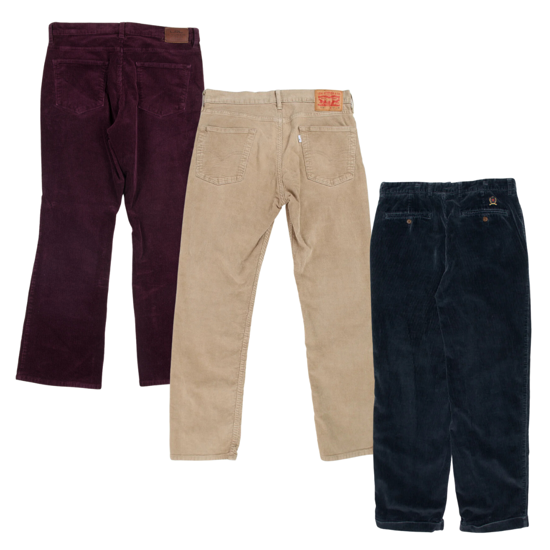 50x značkové kalhoty CORDUROY TROUSERS