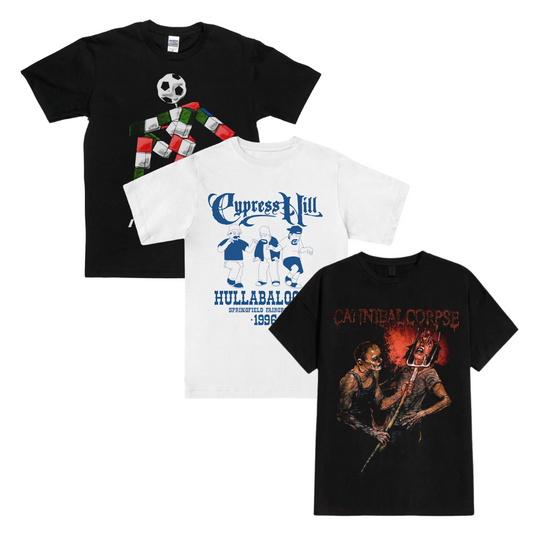 100x SORT & HVID GRAFISK T-SHIRTS