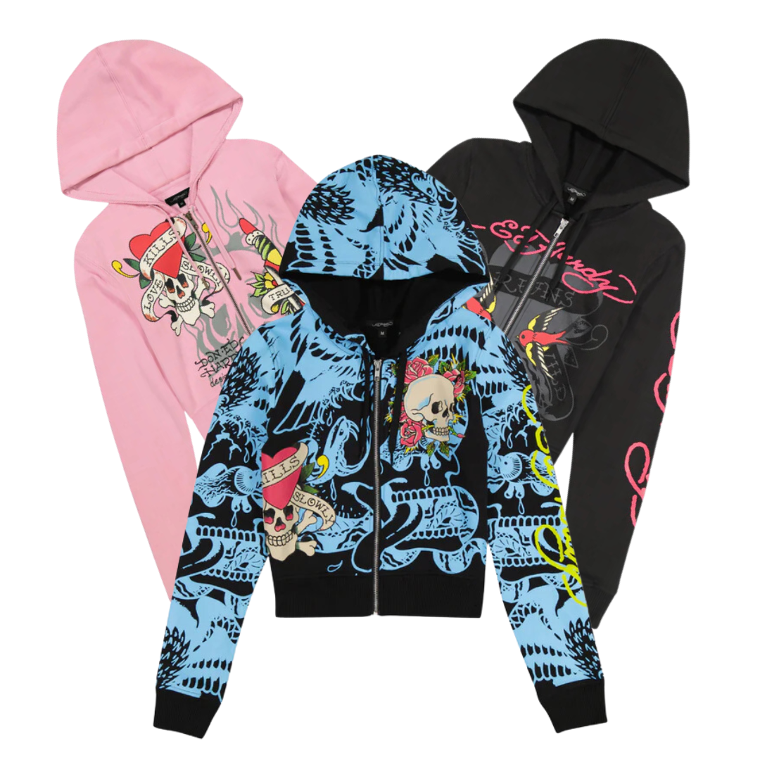 25x ED HARDY HOODIES TIL KVINDER [NY MED MÆRKETAG]