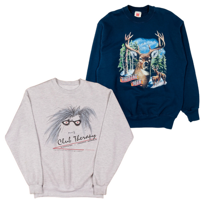 50x VINTAGE SWEATSHIRTS MED DYRETRYK