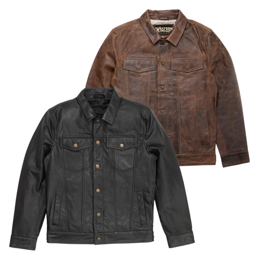 15x GENUINE LEATHER TRUCKER JACKETS