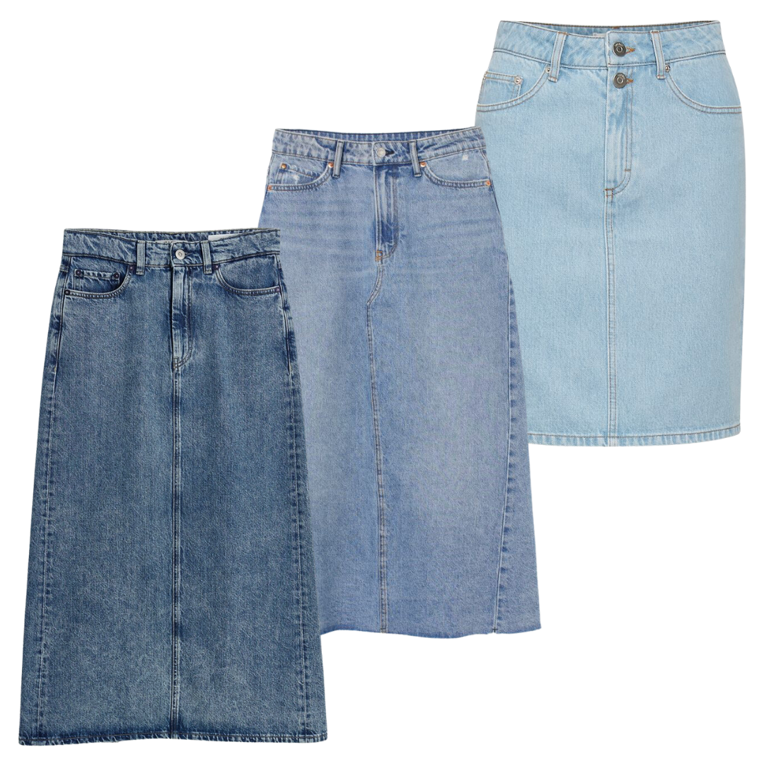 50x DAMEN DENIM-RÖSCHEN