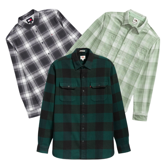 50x BRANDED FLANNEL SHIRTS