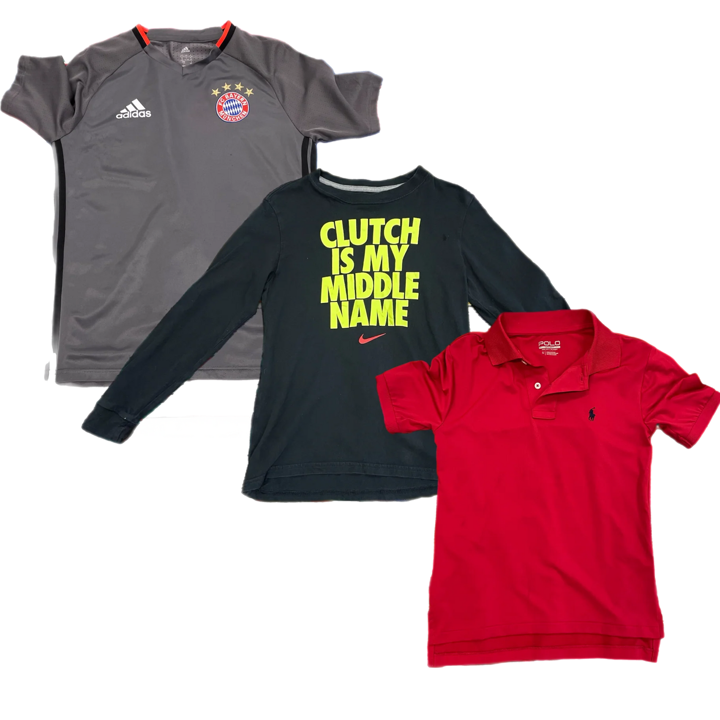 100x CAMISETAS DEPORTIVAS KIDS BRANDED