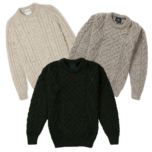 50x ARAN WOOL KNITWEAR (vêtements en laine)