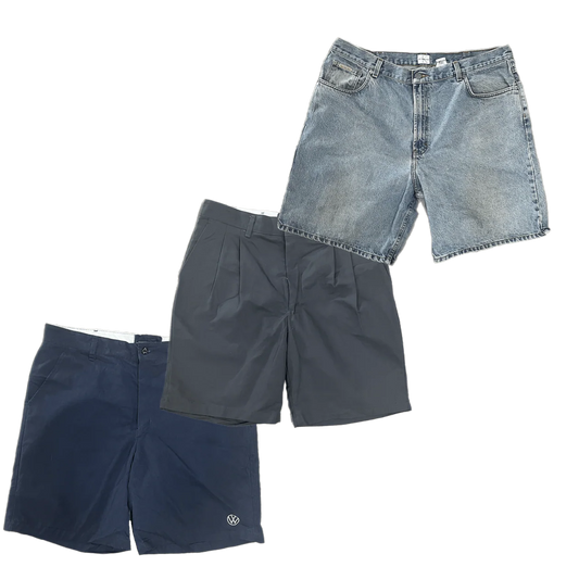 50x pantaloncini in cotone/denim, con marchio