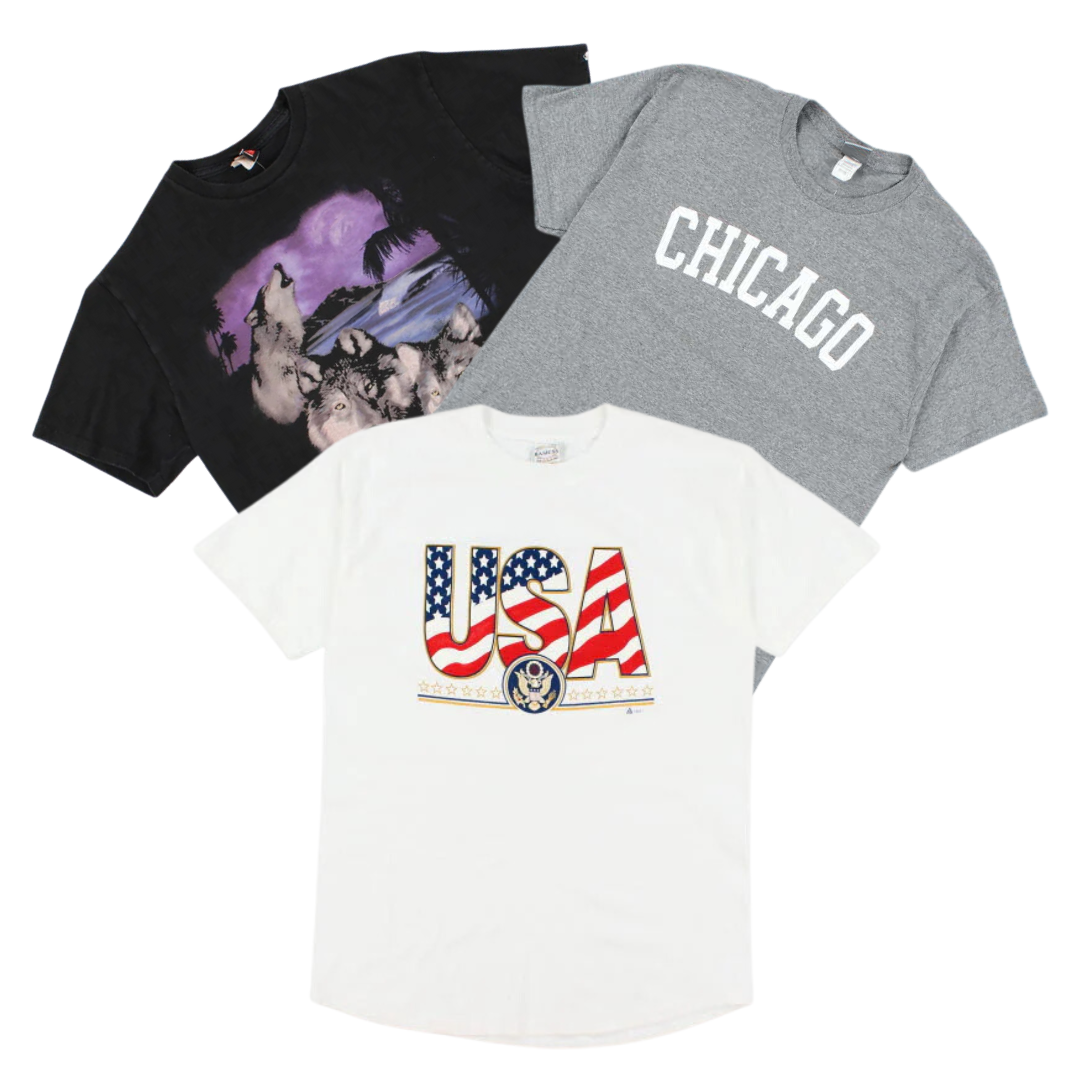 100x T-SHIRTS STAMPATE USA