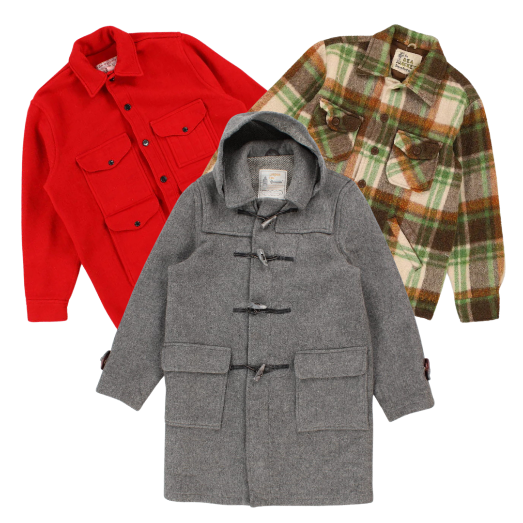 50x VINTAGE STIJL WOL JASSEN